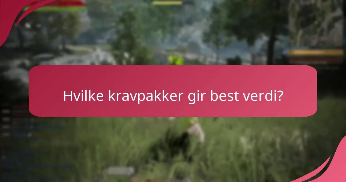 Hvilke kravpakker gir best verdi?